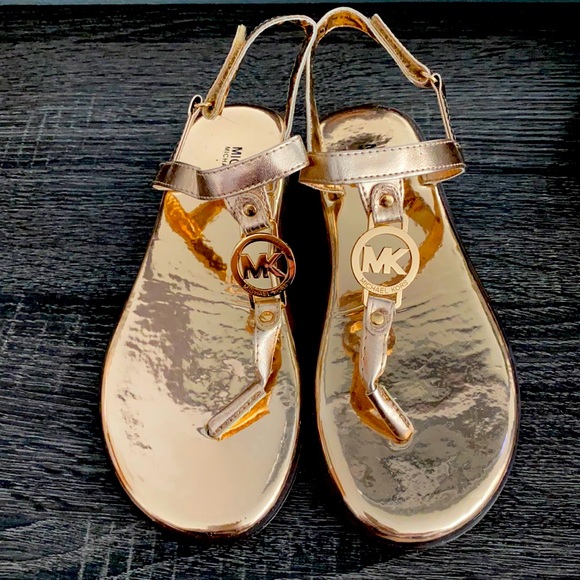 michael kors rose gold sandals